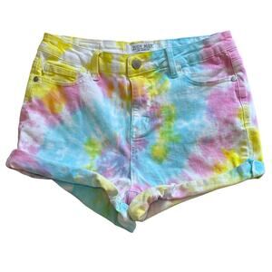 Judy Blue Los Angeles Tie Died Stretch Cut Off Shorts 1.5" Inseam Sz M